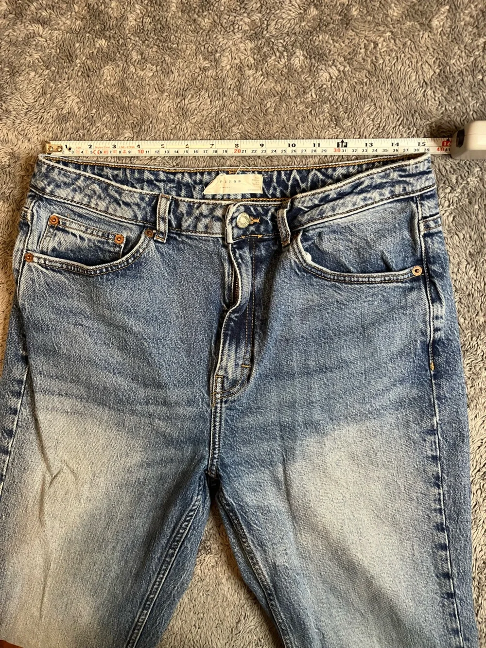 Women’s Top Shop Straight Light Blue Denim Jeans Size 10